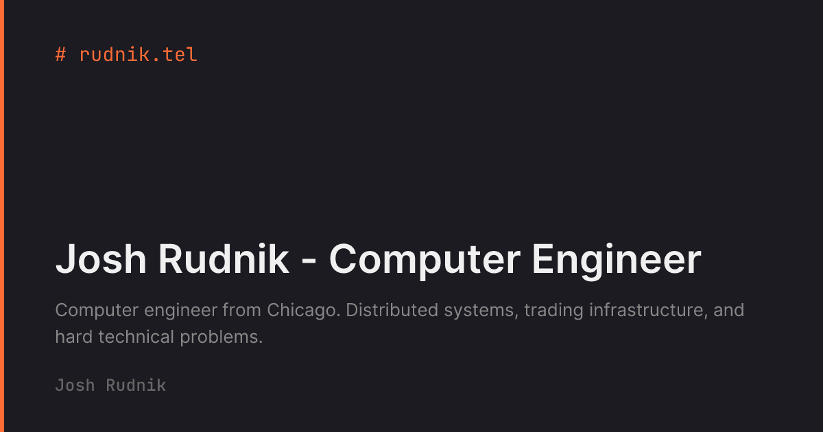 Jeff Rudnik Josh Rudnik - Computer Engineer